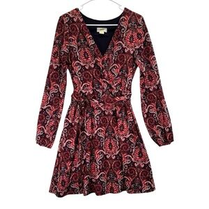 Anthropologie Maeve Paisley Belted Bohemian Midi Dress Size M
